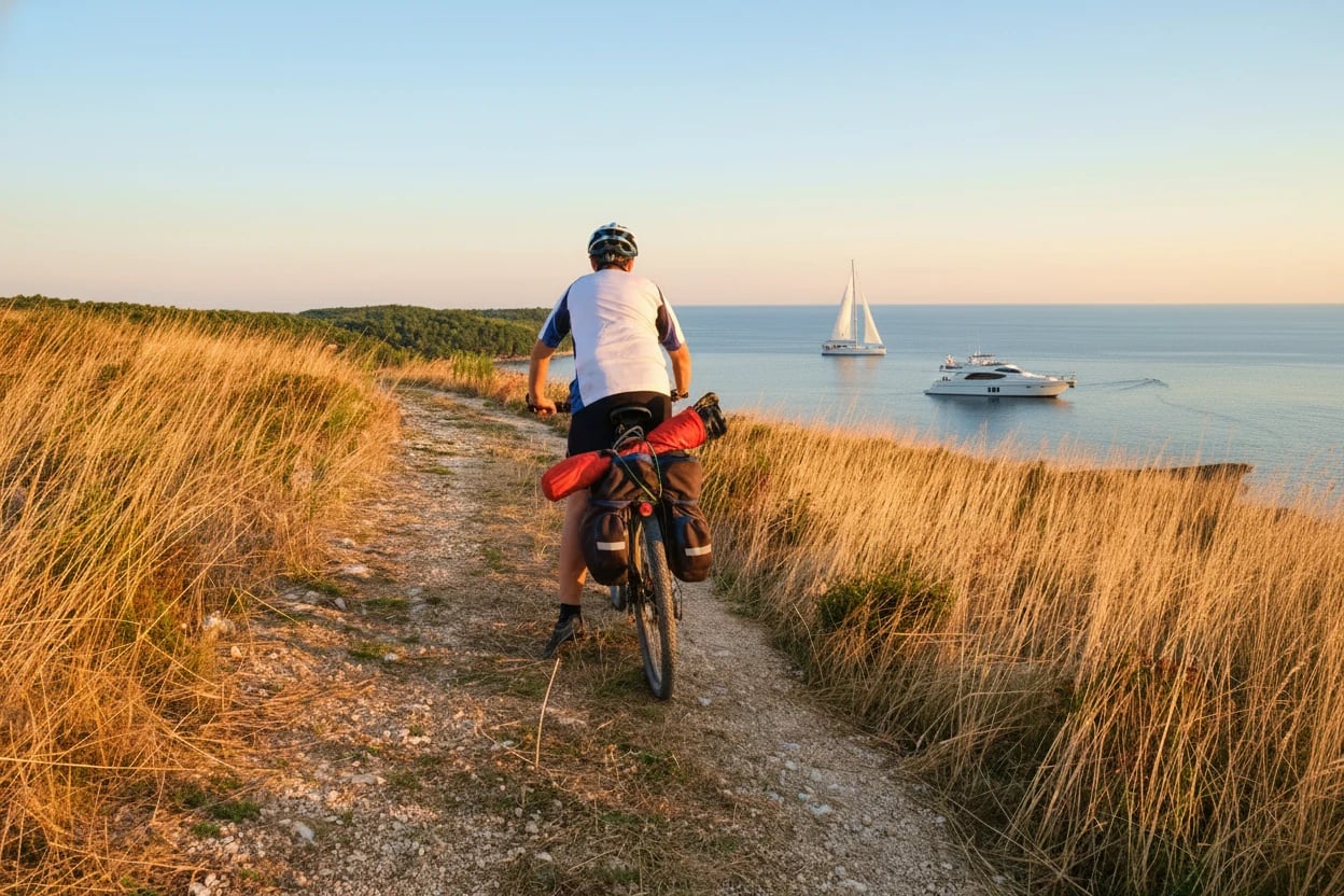 Cycling on Croatian coast