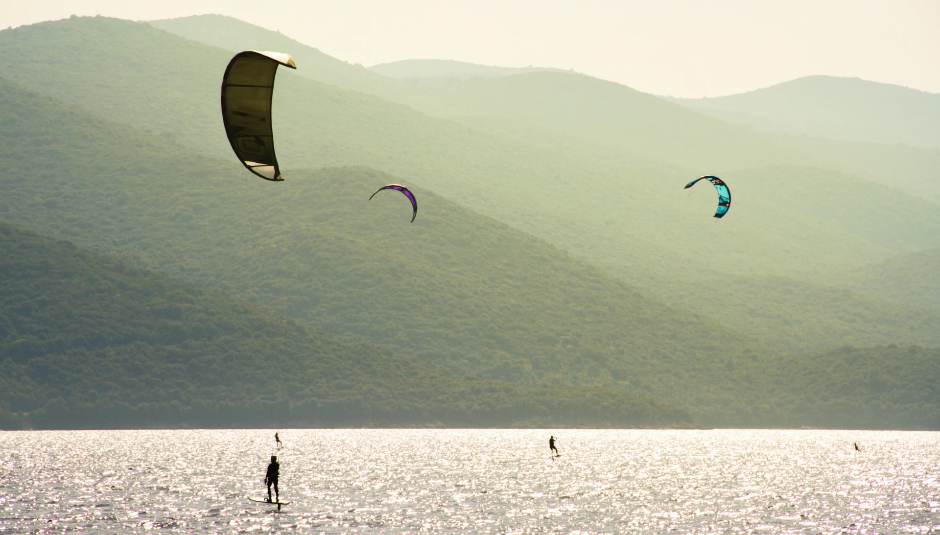 Kite surfing near Korcula