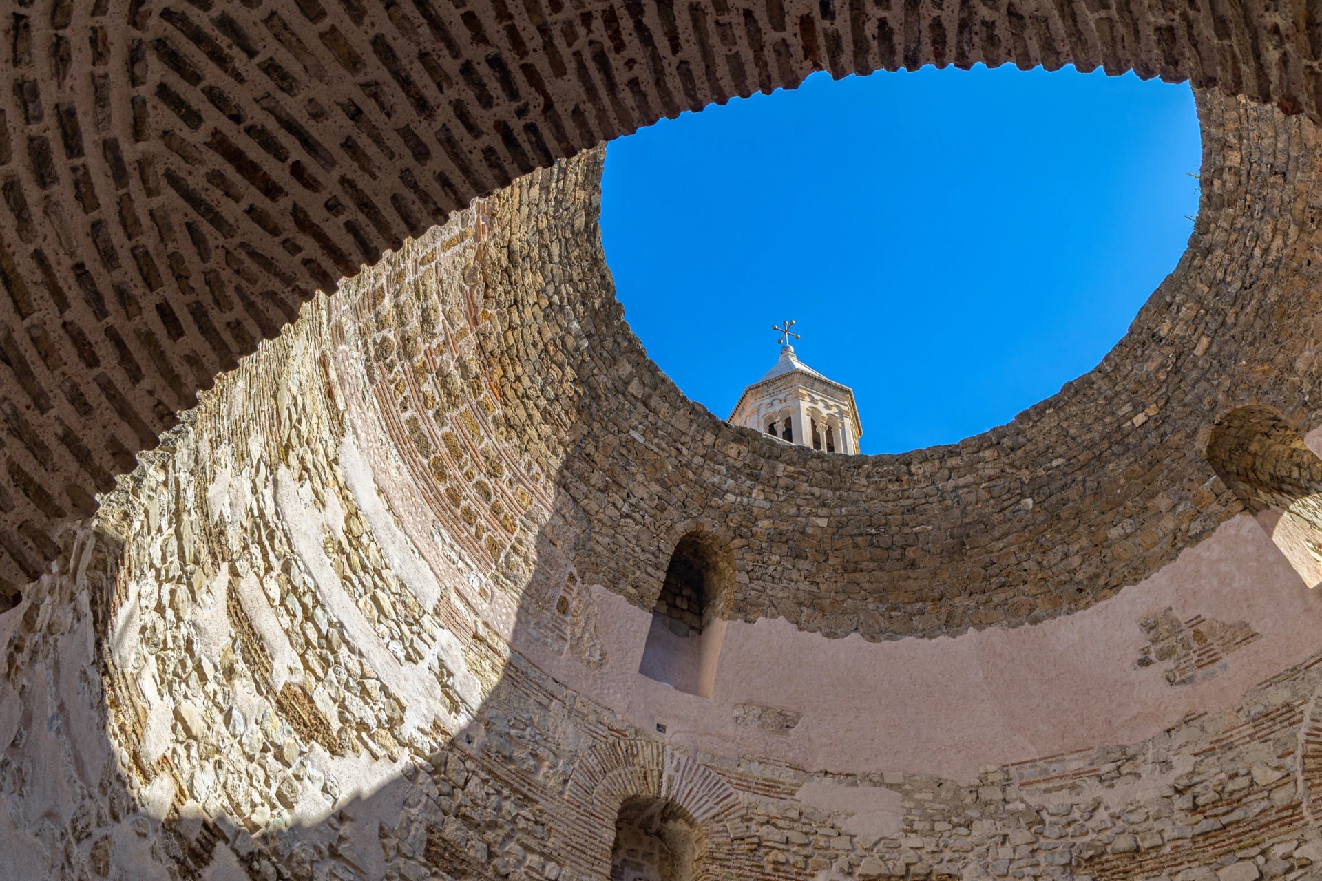 The Mausoleum Dome ruins, historic Roman architecture. Split, Croatia