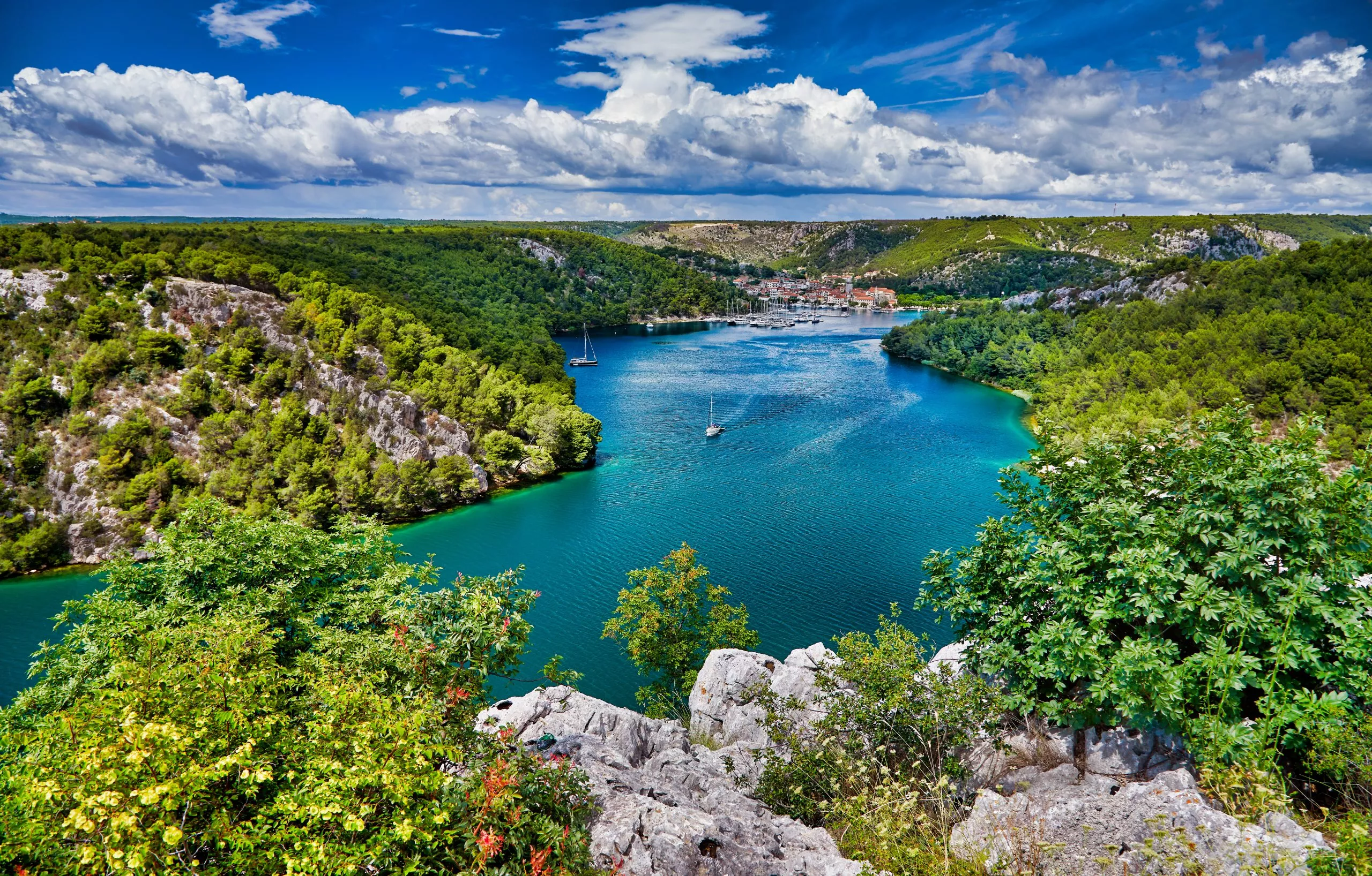 Skradin view from sibenik bridge